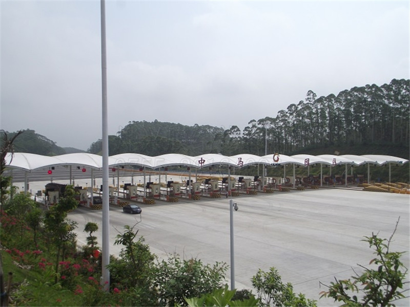 廣西膜結(jié)構(gòu)中馬多車道收費(fèi)站雨棚